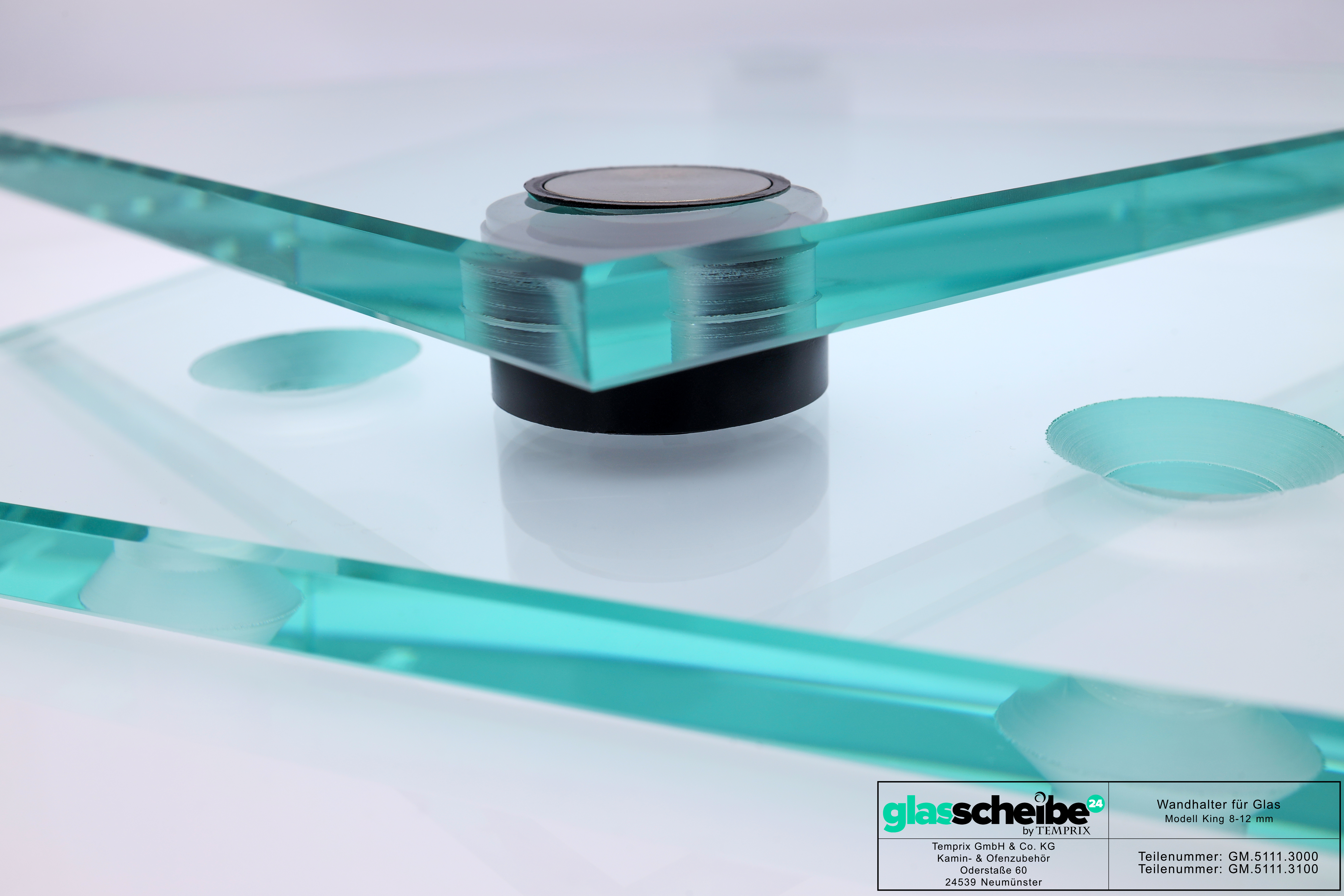Wandhalter King für Glasscheiben 8-12mm