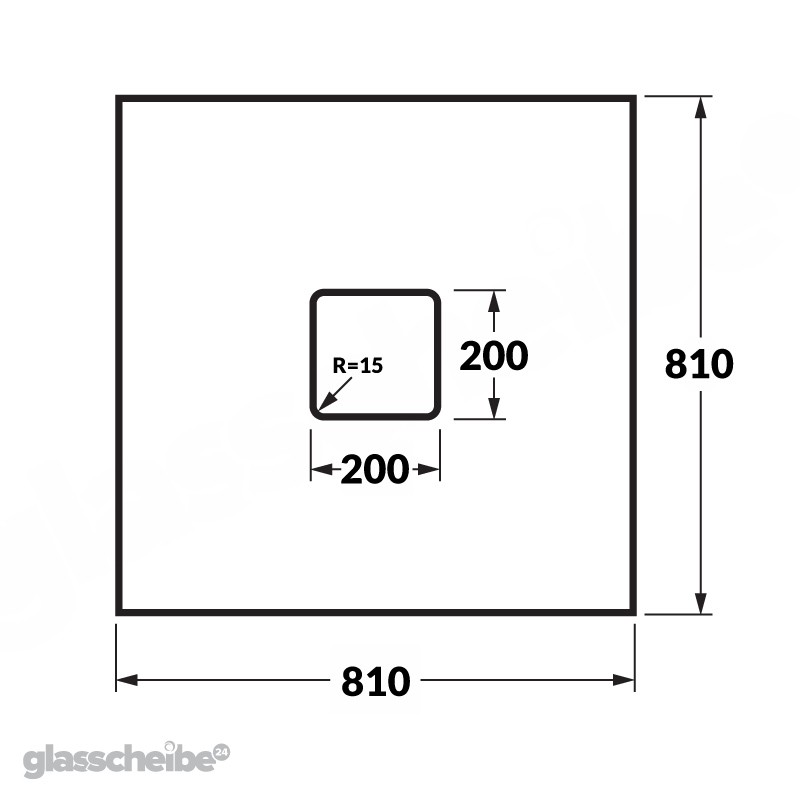 Tischglas für Obstkistentisch