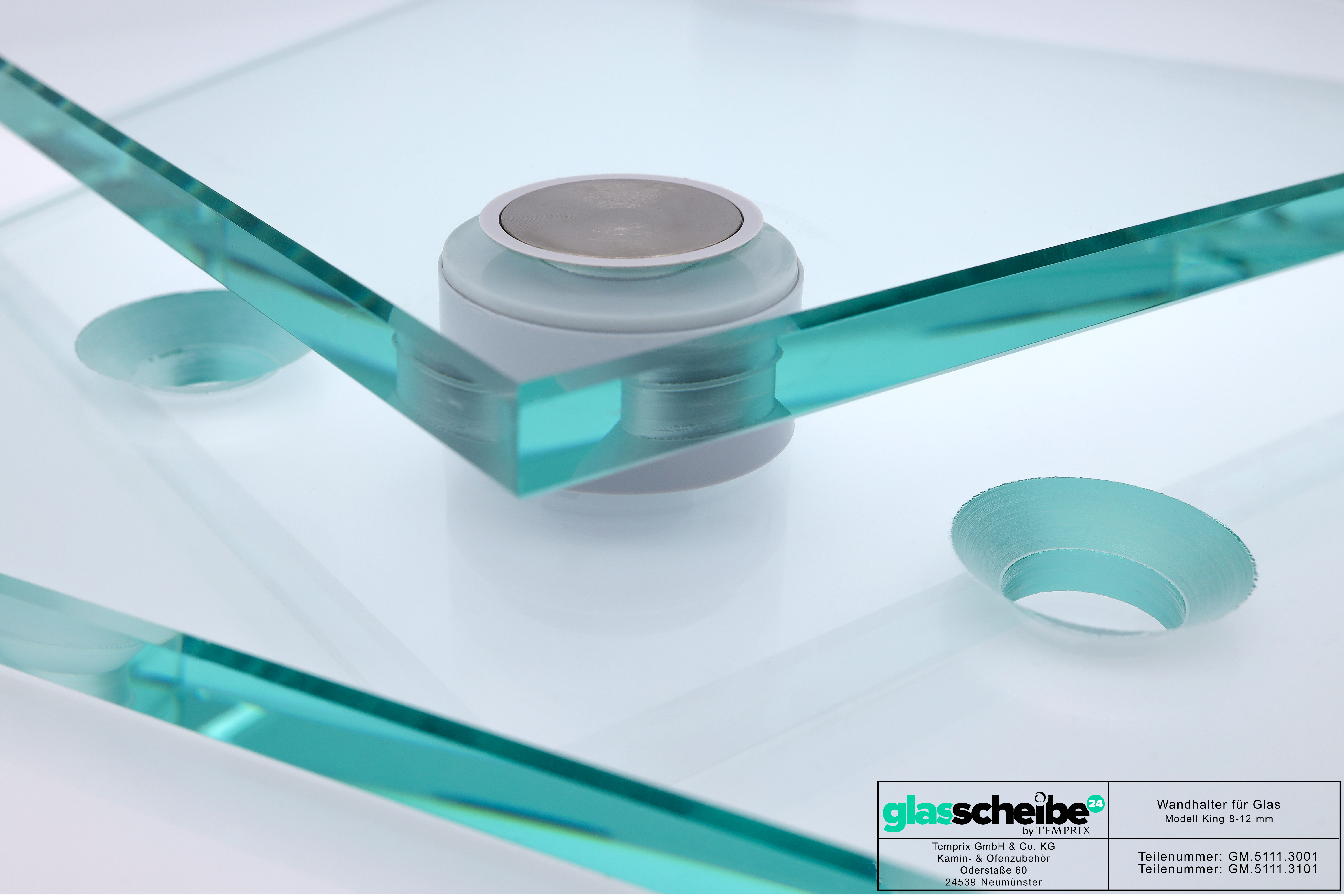 Wandhalter King für Glasscheiben 8-12mm