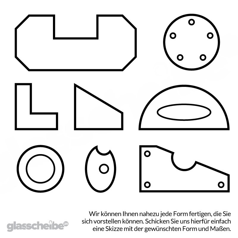 Sonderformat Glasplatte