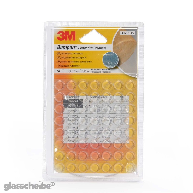 Schutzpuffer rund transparent Stoßpuffer, selbstklebend, Türdämpfer-für Glasplatten und glasscheiben Blister Bumpons   - Foto 2