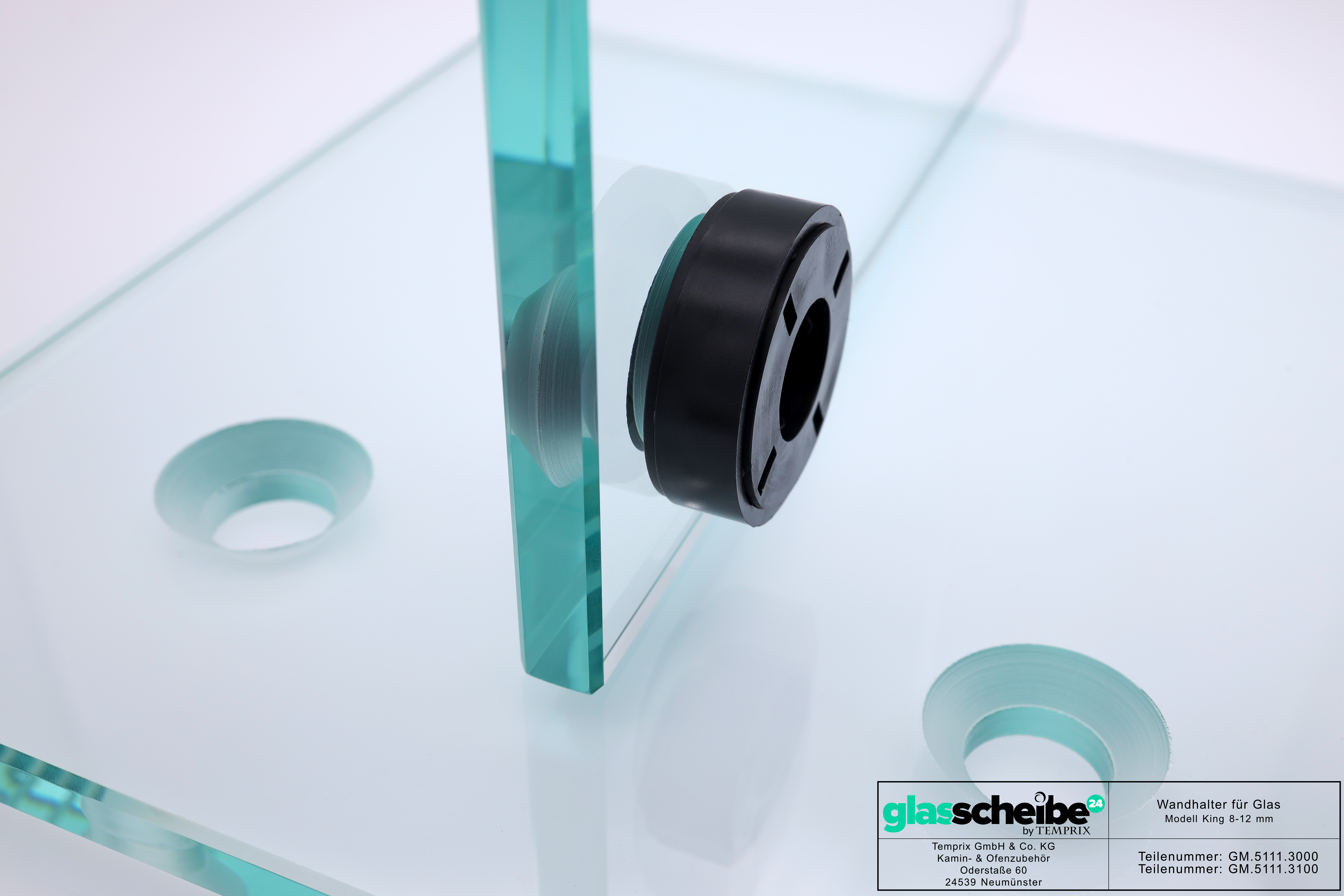 Wandhalter King für Glasscheiben 8-12mm