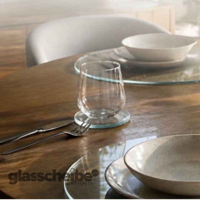 runder Glasuntersetzer