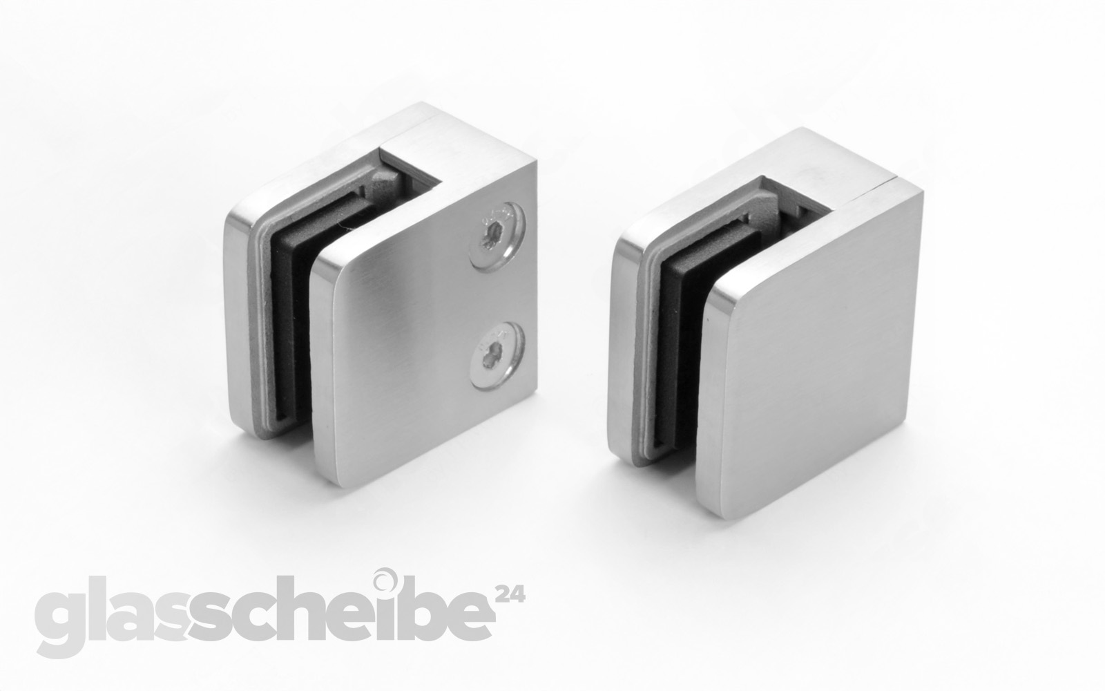 gebürsteter Glashalter