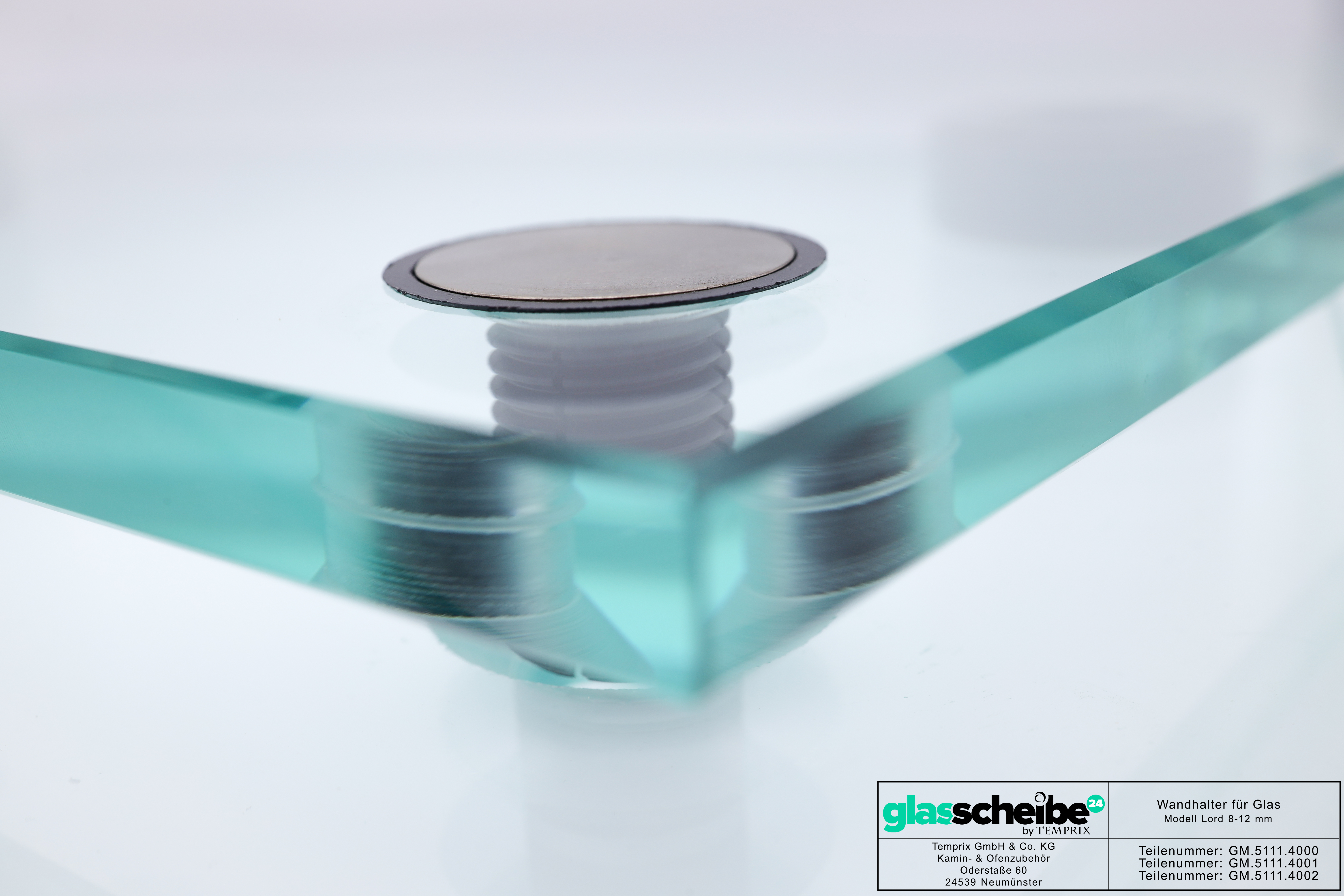 Wandhalter Lord für Glasscheiben