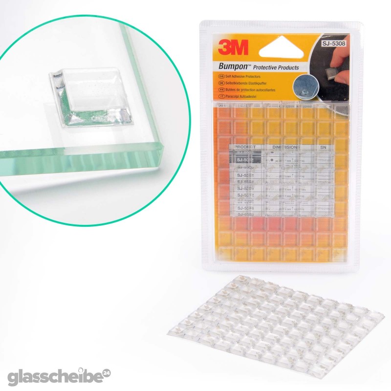Schutzpuffer quadratisch transparent Stoßpuffer,selbstklebend,Türdämpfer-für Glasplatten und glasscheiben Blister Bumpons