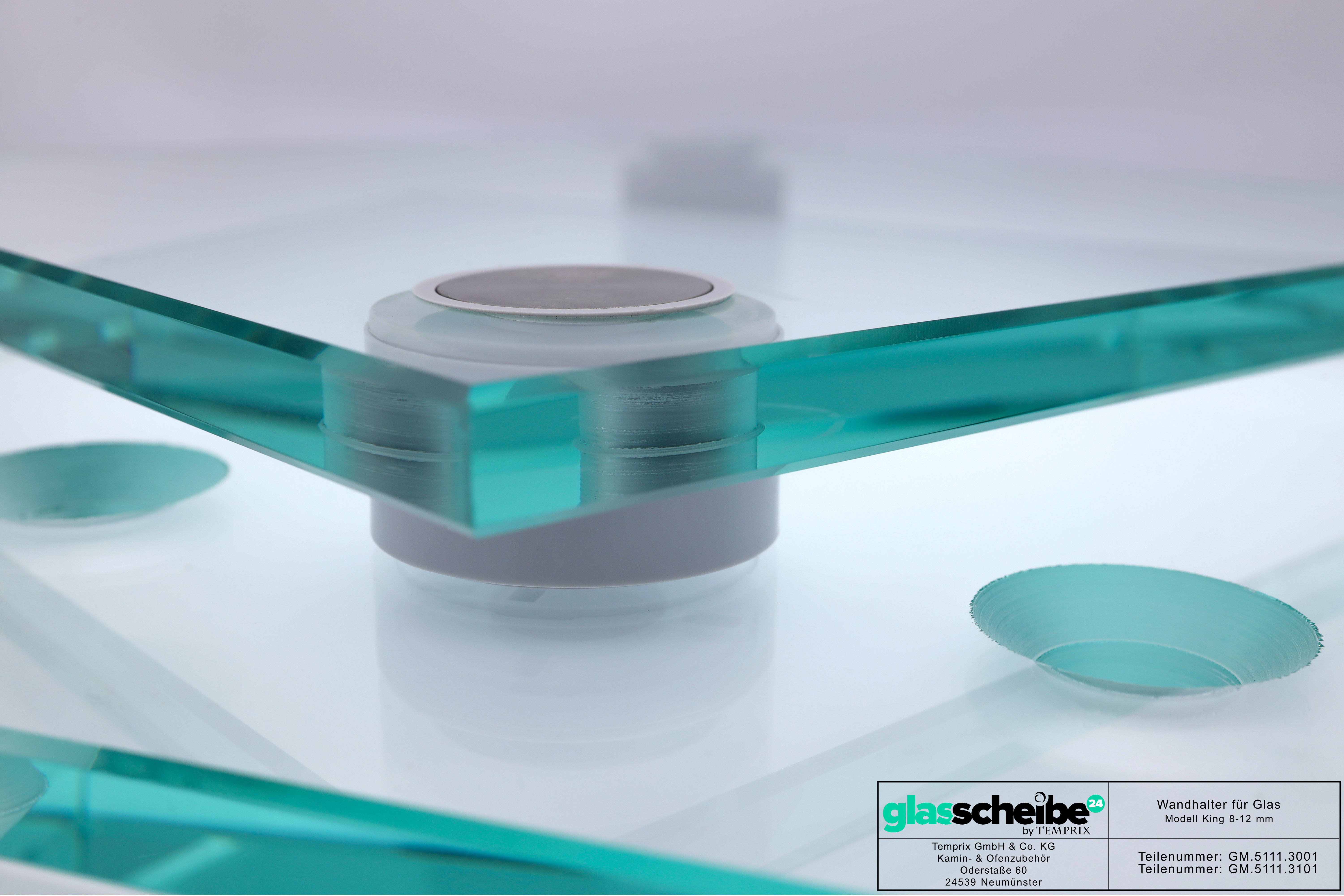 Wandhalter King für Glasscheiben 8-12mm