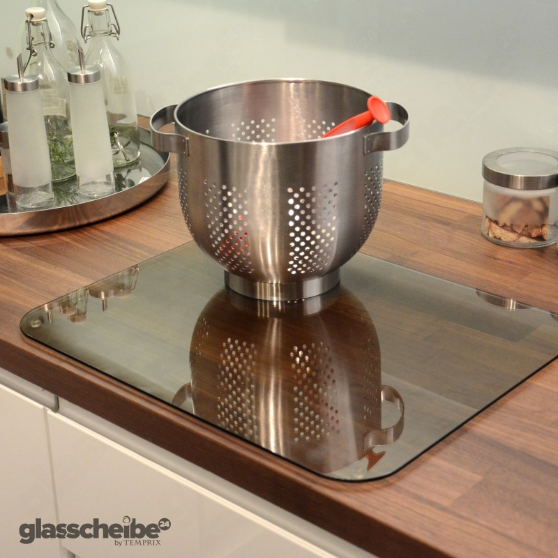 modernes tischset aus esg glas