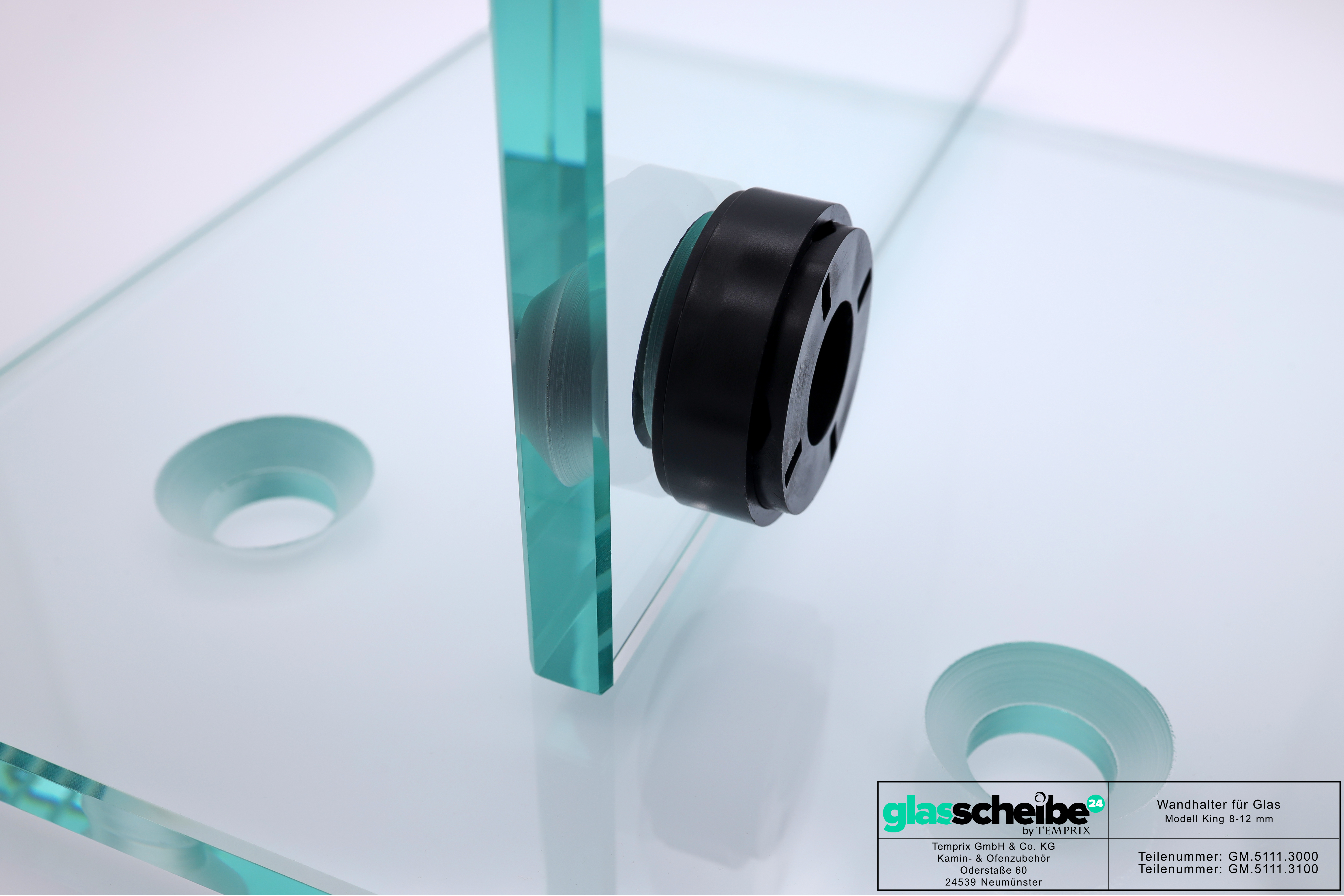 Wandhalter King für Glasscheiben 8-12mm